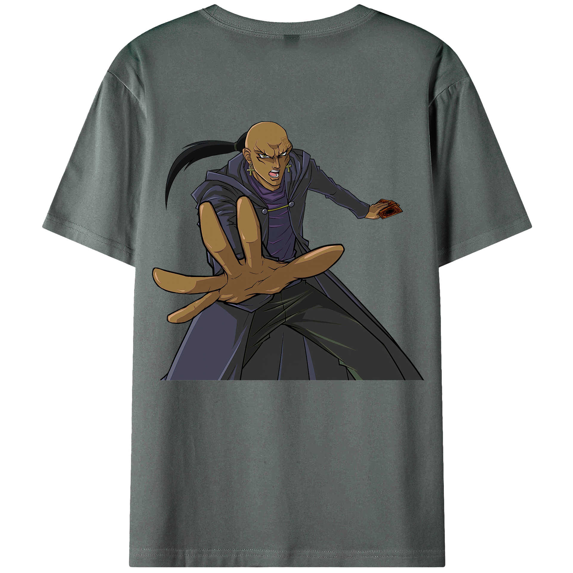 （画像用） 遊☆戯☆王 Yu-Gi-Oh! 綿100％ メンズ半袖Tシャツ（バックプリント） 通気性